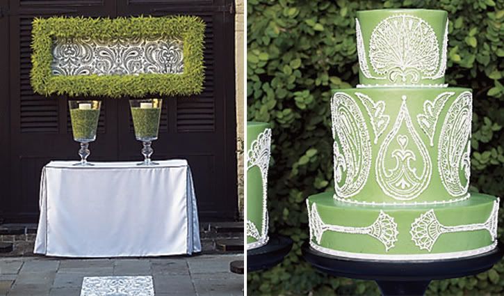 green black and white wedding theme. A apple-green green cakes