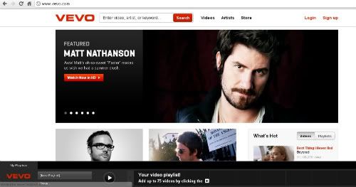 Vanguard Records Blog, Matt Nathanson: "Faster" on VEVO.com homepage