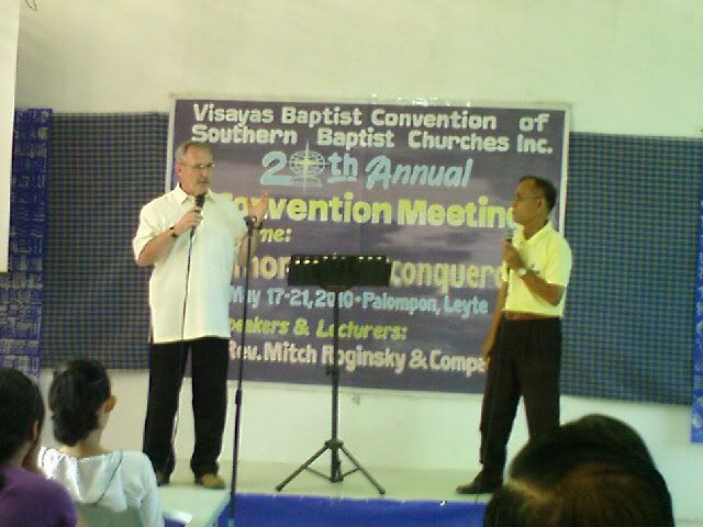Rev. Mitch Roginsky with Rev. Vic Beltran Rev. Mitch Roginsky preaching while Rev. Vice Beltran translating
