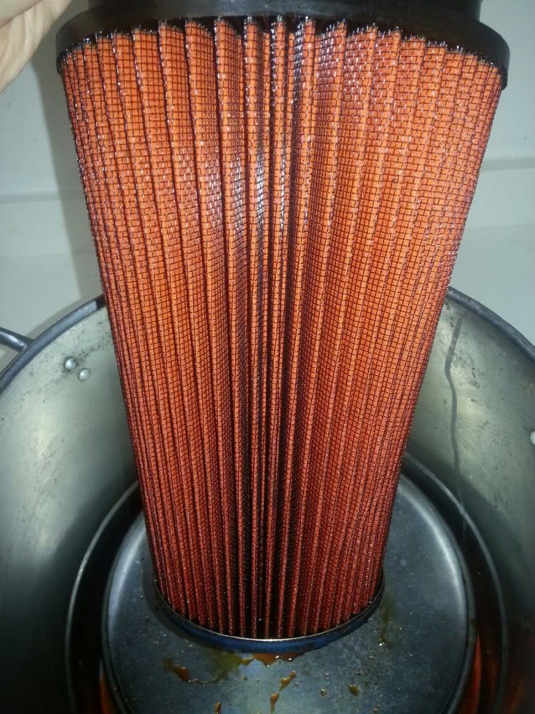 Custom Dyed Orange Air Filter