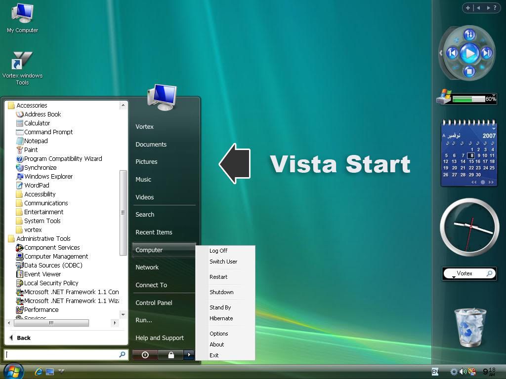 Windows Vortex Vista Third Generation RED 2009 Full