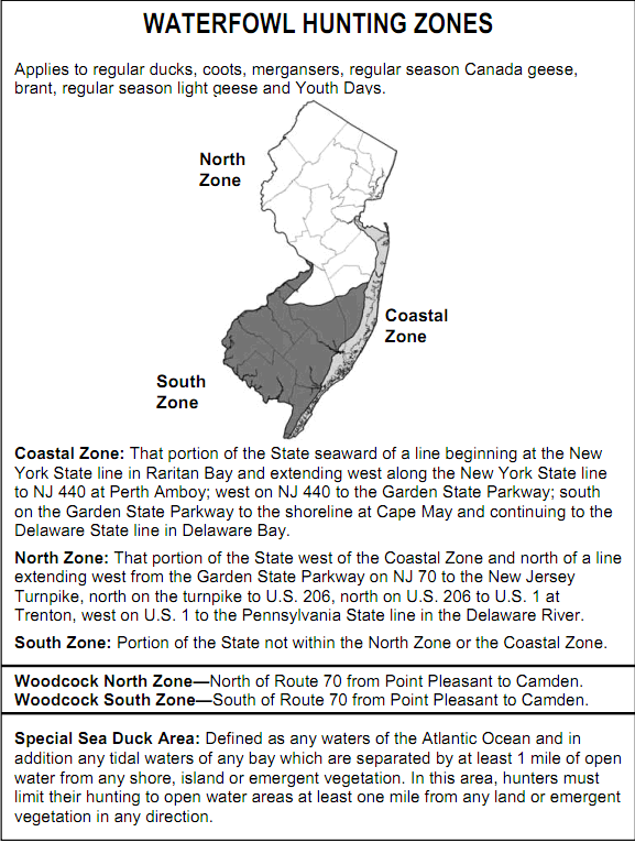 duck zones New Jersey Hunters