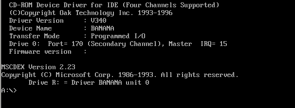 you have successfully mounted a bootdisk of ms dos 6 22 now we need