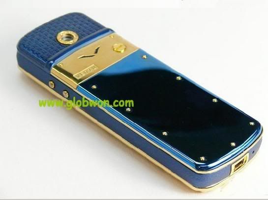 vertu gold sapphire cell phone from www