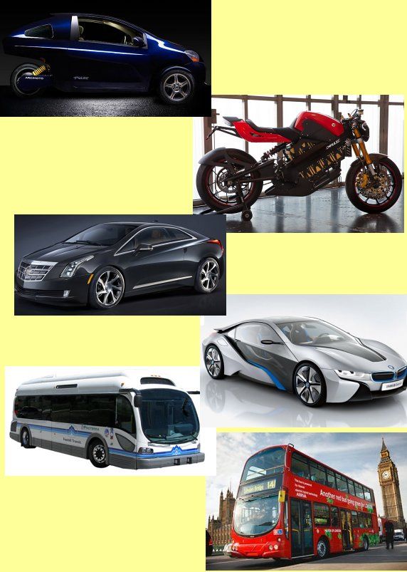 Picture of hybrid and electric vehicles