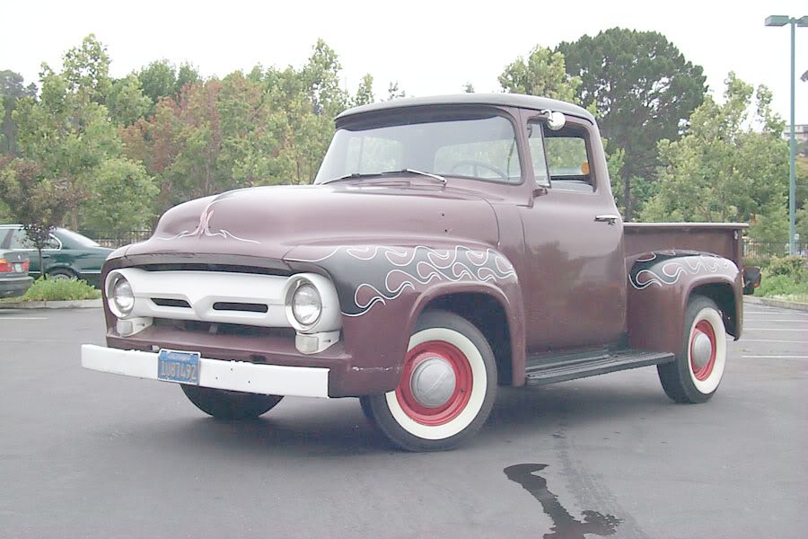 I had a'56 Ford truck about 10 years ago hence the red wheels and goofy