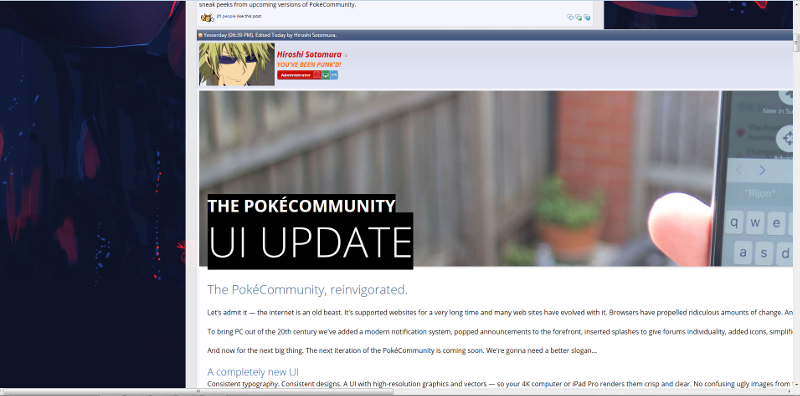 The PokéCommunity UI Update