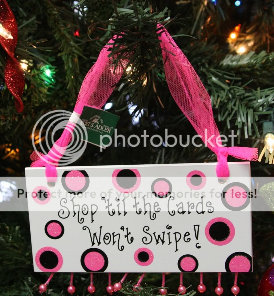 Kurt s Adler Pink Shopping Resin Plaque Wall Decor Christmas Ornament J0832 Door