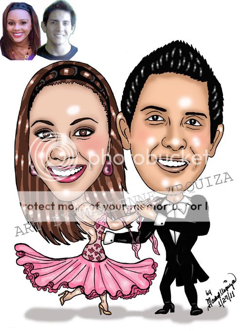   portrait cartoon style art of 2 people the drawing will be hand drawn