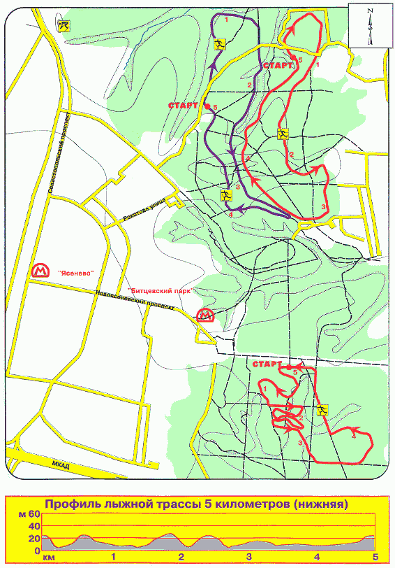Битцевский лес карта